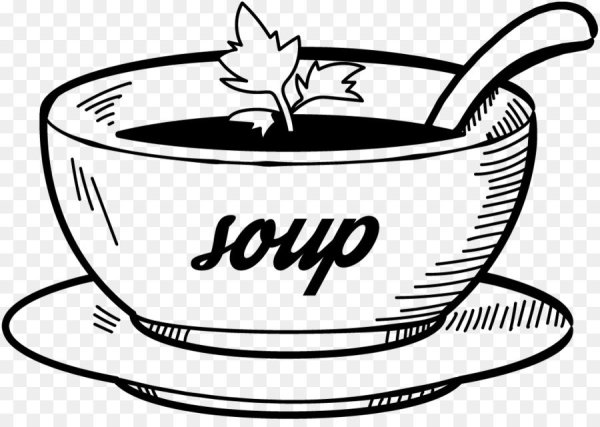 Тарелка супа контур