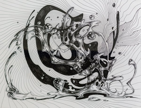 Абстракция карандашом