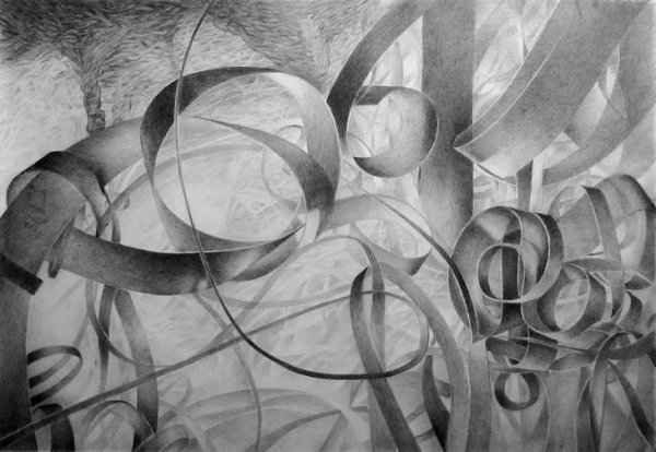 Абстрактная композиция тушью