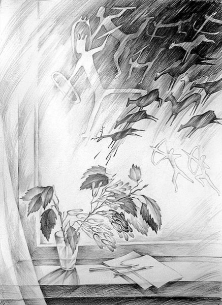 Осенние Наброски карандашом