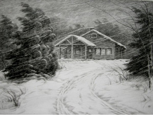 Иллюстрация к стихотворению зимний вечер