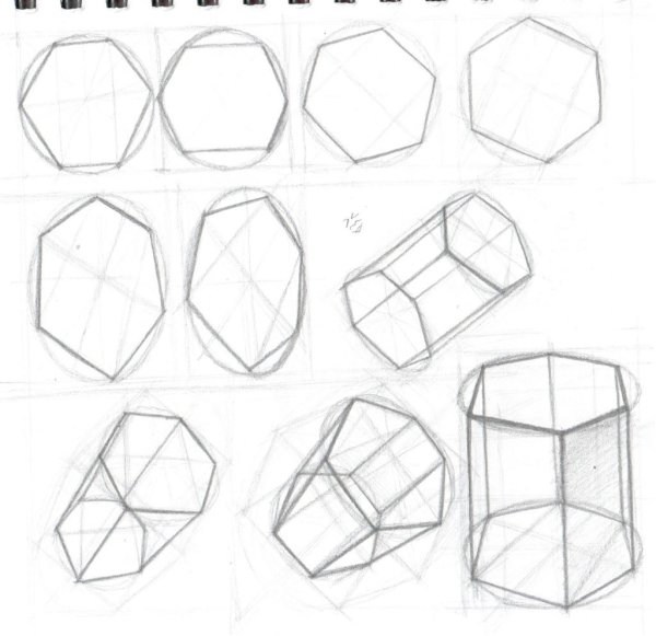 Призма шестигранник построение