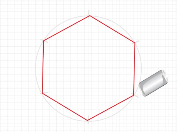 Построение шестиугольной Призмы в перспективе
