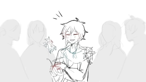 Венти Геншин раскраска