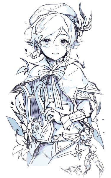Геншин Импакт эскизы Сяо