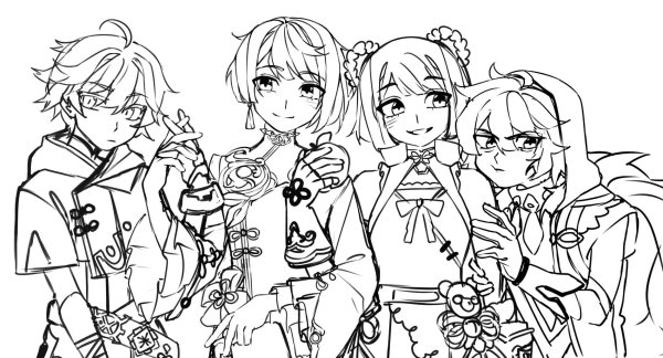 Раскраска Геншин Импакт Венти