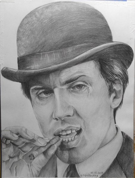Адриано Челентано портрет карандашом