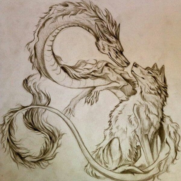 Рисование китайского дракона