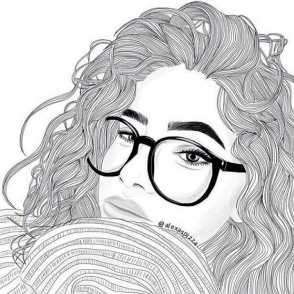 Рисунки девушек карандашом в стиле арт