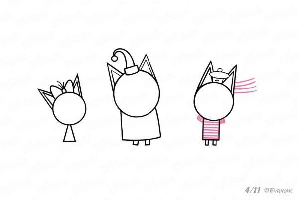 Рисунок три кота карандашом мама