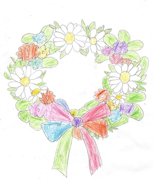 Венок рисунок