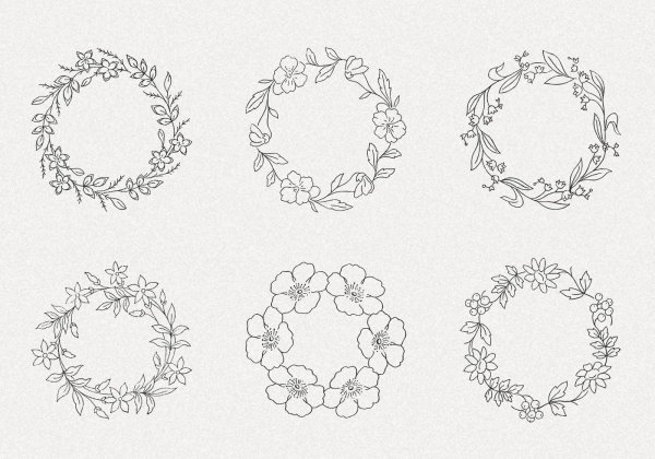 Венок для срисовки