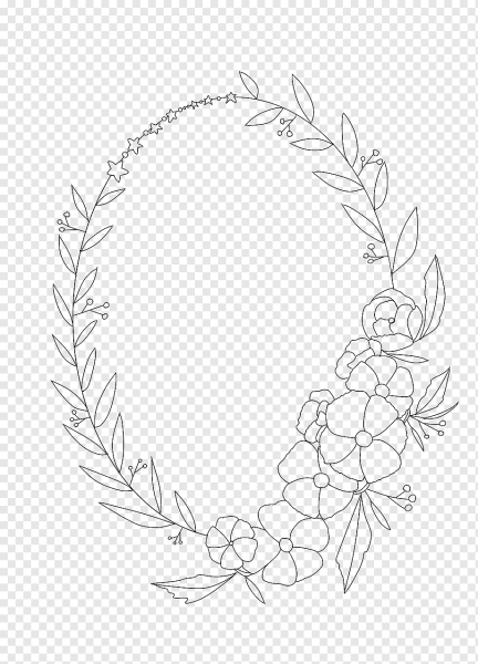 Трафареты цветов в венке