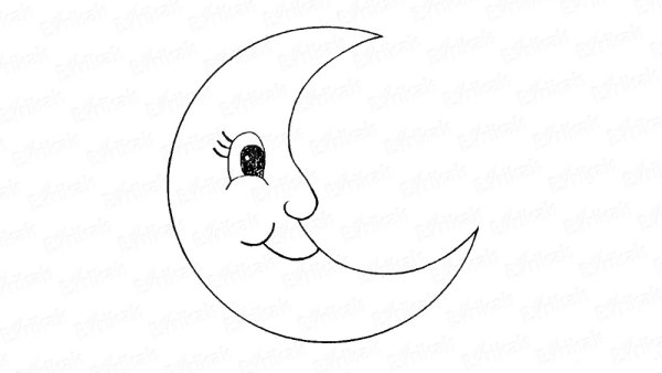 Месяц раскраска