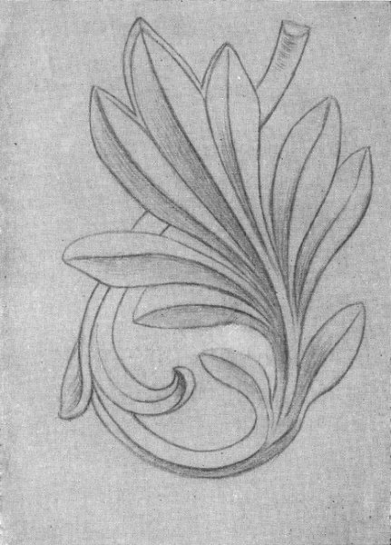 Гипсовый растительный орнамент