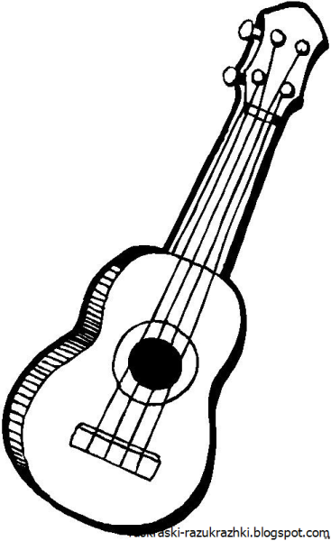 Гитара раскраска