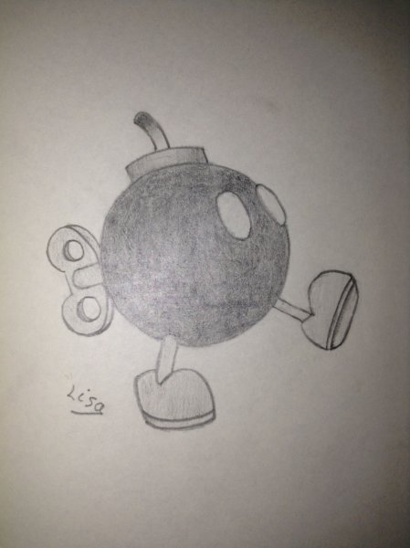 Бомба рисунок карандашом