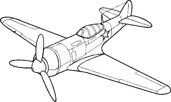 Самолеты. Раскраска
