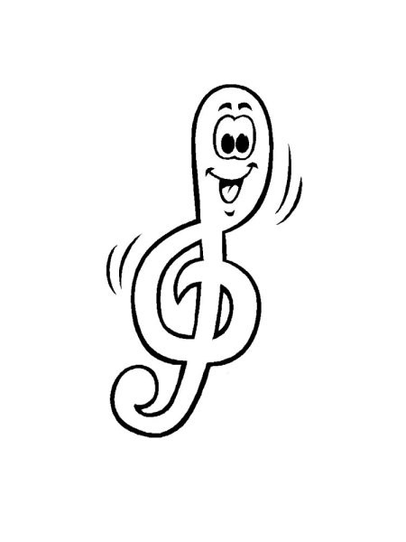 Скрипичный ключ раскраска