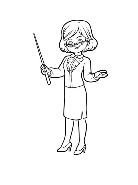 Рисунок учителя срисовать