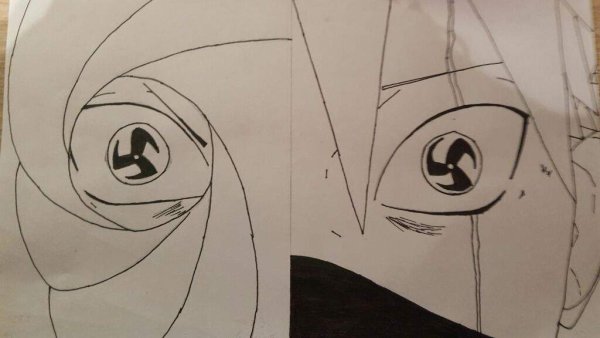 Учиха Обито рисовка