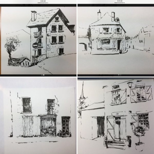 Анна Эгида скетчинг карандашом