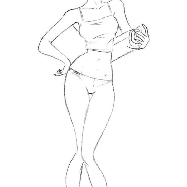 Тело девушки рисунок