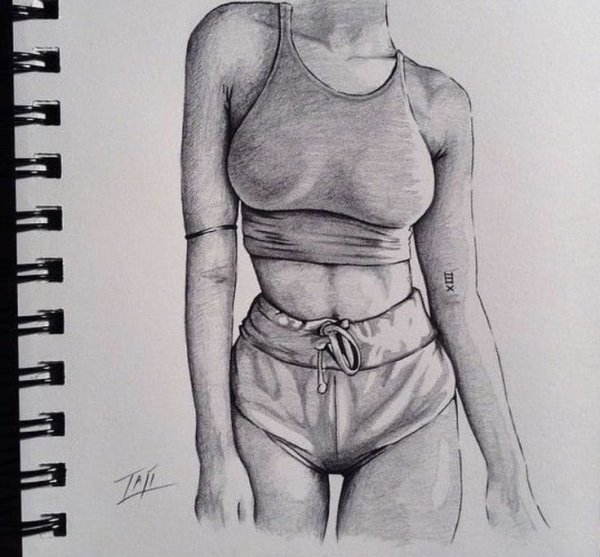 Женское тело для рисования
