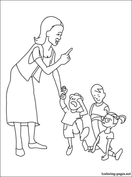 Раскраски профессии воспитатель