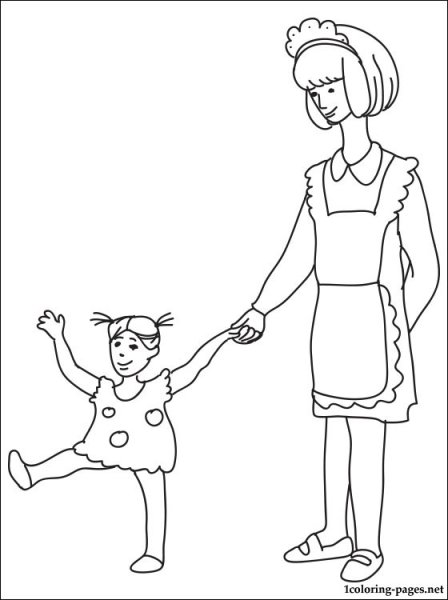 Воспитатель раскраска для детей