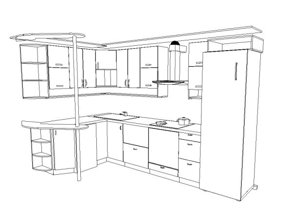 Эскиз кухни