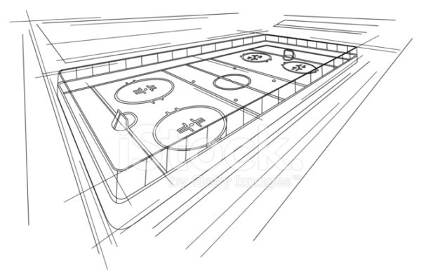 Макет катка хоккейного