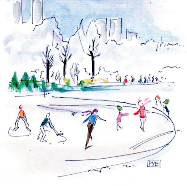 На катке набросок