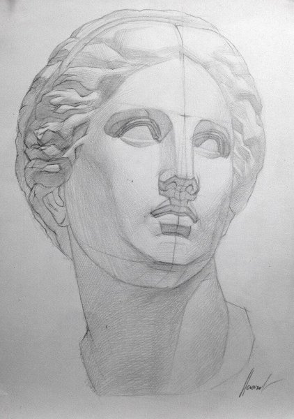 Афродита голова гипсовая МАРХИ