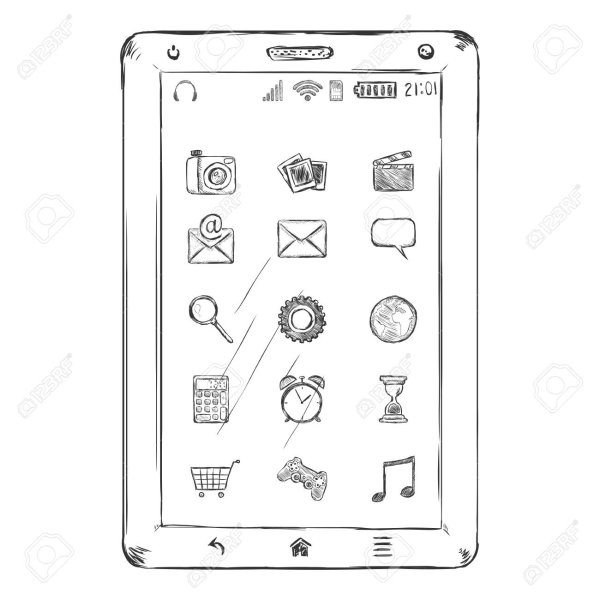 Зарисовка для рисования на планшете