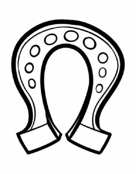 Подкова рисунок для детей карандашом