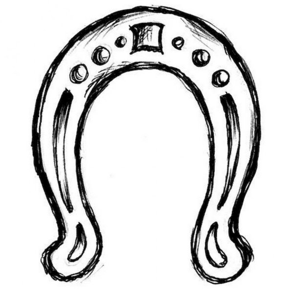 Трафарет подкова маленькая