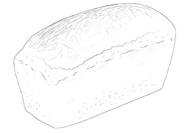 Рисунок хлеба для срисовки