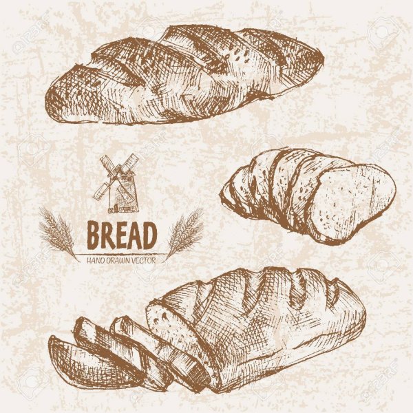 Раскраска Буханка хлеба для детей