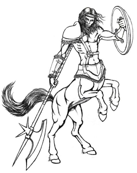 Кентавр эскиз