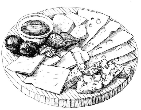 Рисунки блюд карандашом