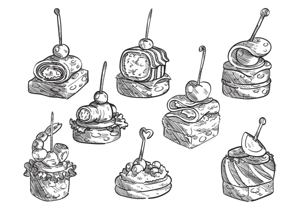 Закуски рисунок