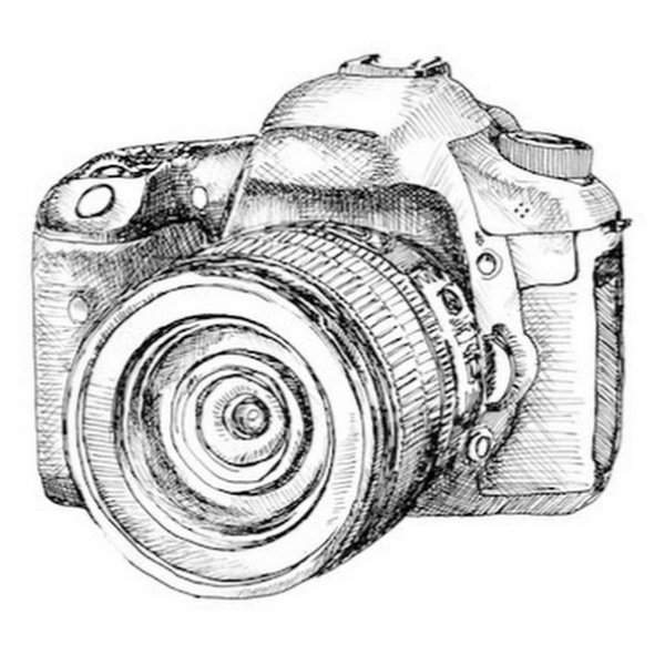 Фотоаппарат сбоку вектор