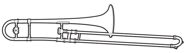 Тромбон раскраска