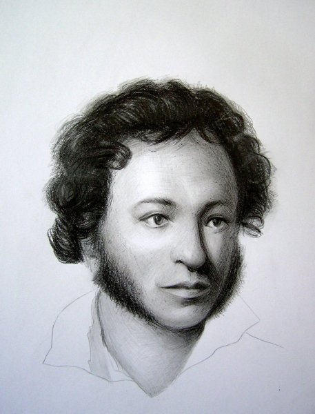 Портрет Пушкина сбоку