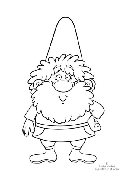 Раскраска семь гномов