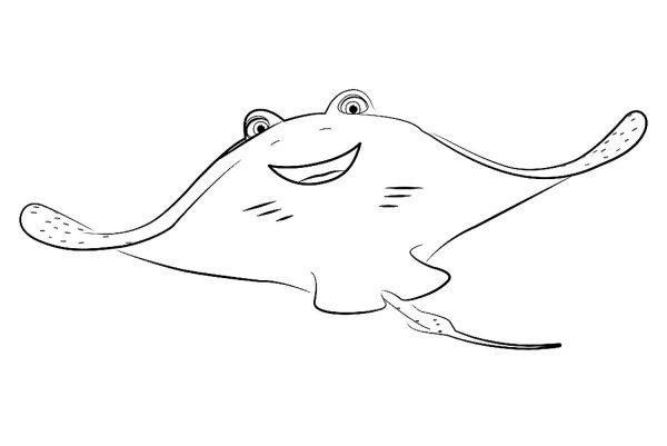 Скат раскраска