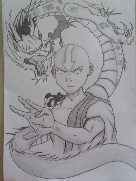 Аватар Легенда об Аанге рисунки карандашом