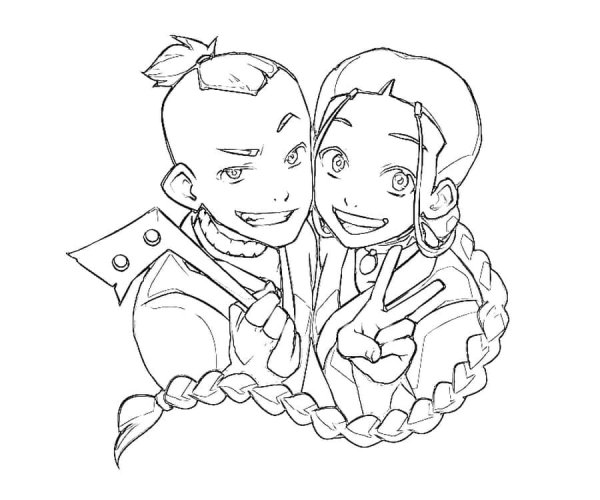 Раскраски аватар Легенда об Аанге аанг