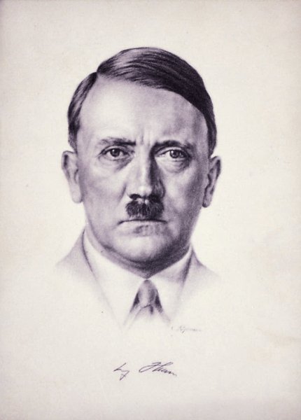 Нарисованный Адольф Гитлер